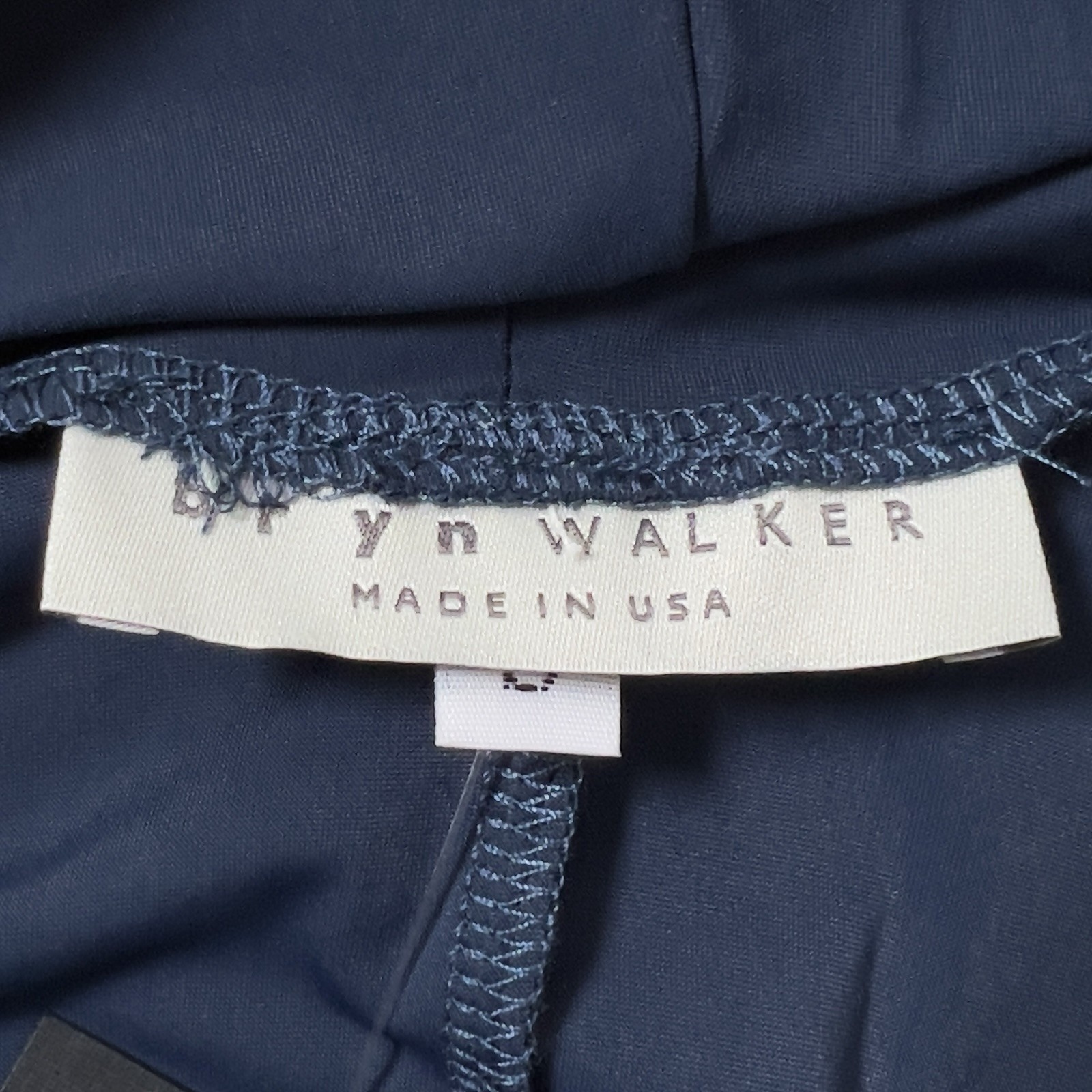 Bryn Walker Oden Cowl Neck Lantern Tunic Top Sz S Navy Blue Sleeveless — image 8 of 8